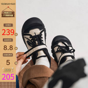 รองเท้ากีฬาผู้หญิงฤดูหนาว ทรงหัวโต ทรงสุภาพ ทรงหัวมน หัวแหลม วัสดุหนังแท้ รองเท้าลำลอง สไตล์เกาหลี