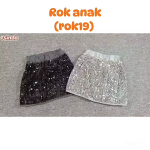 Rok Anak Skirt Blink Silver Korean Style/Rok Anak Gliter Cantik/Rok Pendek Anak Lucu/ROK19 LYME