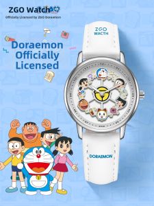 ZHENGGANG | Đồng Hồ Dây E-Pin Quay Có Thương Hiệu Doraemon