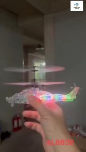 Mainan Helicopter Tranparan lampu led Remote Control