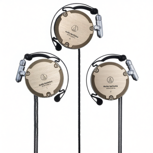 Audio Technica | ATH-EM7x Aluminum Ear Hook Wired Headphones for Sports Running Portable Open-Ear Design with Round Hole Storage