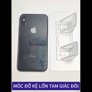 Móc Tam Giác Đôi Đỡ Kệ Gỗ Lớn Kê Giá Chia Ngăn Tủ Quần Áo Vách Nhựa Bếp Ke Góc L Dán Tường Siêu Dính