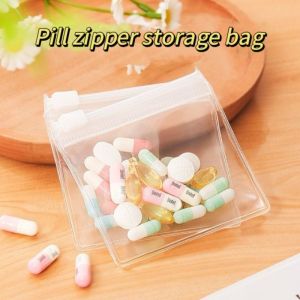 Reusable Pill Bags Zip-up Pill Bag Sets Sealed Storage Bags for Small Items of Pills and Jewelry Travel Essentials