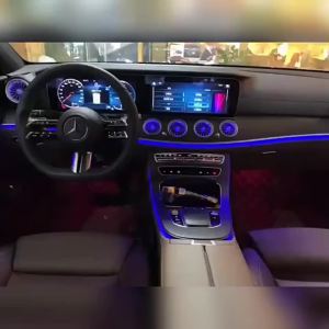64 Colors LED Air Vents For Mercedes Benz W213 E-Class EQS Car LED Air Vents Turbine Vents Speaker Cover Interior Ambient Light