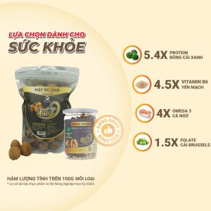 Nhân hạt óc chó vàng nhập khẩu Mỹ thực phẩm giàu dinh dưỡng Faminuts 200 gr