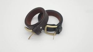 Thắt lưng nam rẻ đẹp giả da PU DHM-200 | Đầu khóa kim màu đồng thời trang | Bảo hành 12 tháng