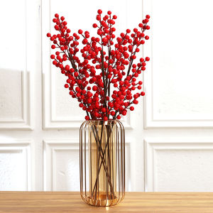 Lucky Fruit Dancing Orchid Silk Flower Fake Flower Lantern Vase Floral Home Desktop Decoration Arrangement Flower Art