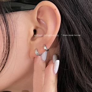 925 Silver Needle Overlapping Earrings Womens Unique Design Sensation High-End Ear Cuff Hoop Earrings Fashion Jewelry