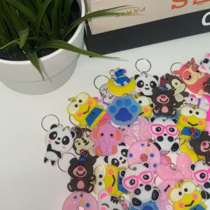 100PCS Keychain Key Ring Cartoon Keychain Keyfob Portable Party Key chain Free Gift BABY CITY