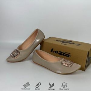 LOZTAQU Sepatu Flatshoes Wanita Kulit Import SF 01 Cantik Kekinian