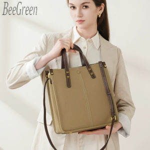 BeeGreen กระเป๋ากระเป๋าโททหนังแท้ของผู้หญิงกระเป๋าอเนกประสงค์ไหล่กระเป๋าเอกสารหรูหราคลาสสิกกระเป๋าถือในชีวิตประจำวัน