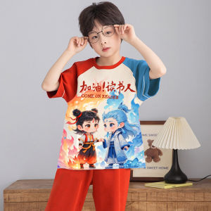 SHAPRA | Cotton Short Sleeve Long Pants Cartoon Sleepwear
