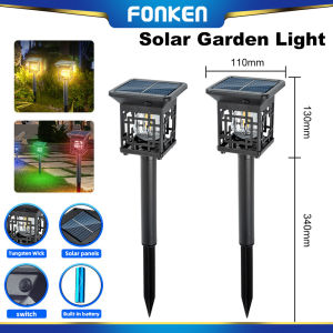 FONKEN Solar Garden Sensor Night Light Courtyard Pathway Lights Plug-in Lawn Waterproof Outdoor Lawn Lamp
