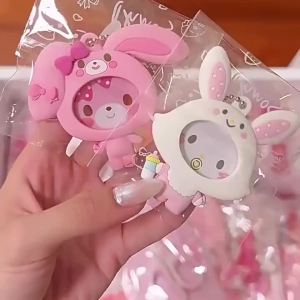 Miniso | Mặt Dây Chuyền Khung Ảnh Hello Kitty Hoạt Hình Mặt Thay Đổi Được Đồ Trang Trí Treo Móc Khóa Trang Trí Tự Làm Làm Quà Tặng