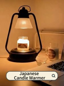 [Ready Stock] [Japanese] Scented Candle Warmer Lamp Electric Candle Burner Heater Battery Melting Wax  2/3 Wick Candle Cute Cheap Fragrance Malaysia 3 Pin Plug Dimmable Adjustable Brightness LED Light Night Sleep Bedroom Bedside Table Desk Decoration Gif