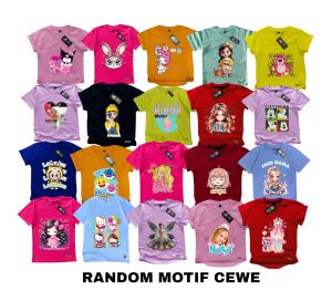 Fashion Anak / Pakaian Anak Perempuan / T-shirt / Kaos / Atasan / Baju Anak Perempuan 3Dimensi Usia 1-15tahun Bahan Cotton 30s Lengan Pendek Motif Princess