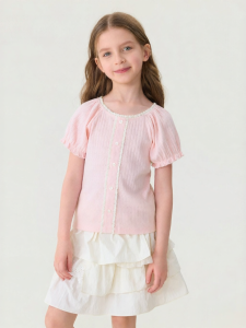 Marc&Janie | Elastic Lace Short Sleeve T-Shirt
