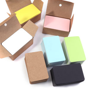 100pcs/box Kraft Paper Card 54X88mm Blank Business Cards Writing Message Note Card Bookmark Label Wedding Party Invitations