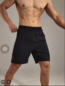 Men Breathable Quick-Dry Sports Shorts with Elastic Waist and Pockets - New(QN)