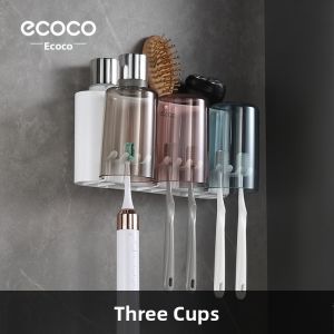 ecoco | Automatic Toothpaste Dispenser Wall-Mounted No-Drilling Storage Rack