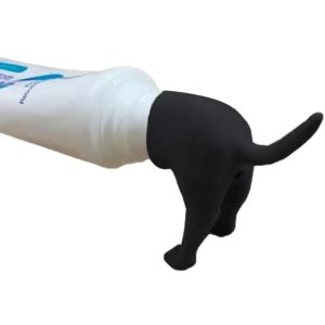 Funny Pooping Dog Butt Toothpaste Topper Toothpaste Dispenser Squeezers Bathroom Accessories Home Toothpaste Lid for Kids Adults