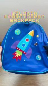 Wildkin Olive Kids Dinosaur Embroidered Backpack Boys School Bag (Water-Resistant)