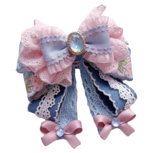 Sweet Butterfly Knot Hair Accessories Childrens Hairpins Floral Lace Pink Blue Field Butterfly Beauty Forest System Gifts