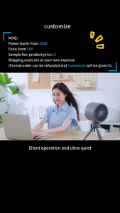 100 level baby stroller fan desktop bedside 20000mAh USB folding silent lightweight 360 ° rotation timing mini frequency conversion digital display octopus shaking head fan