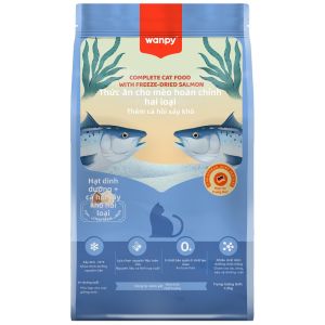 Wanpy | Thức Ăn Mèo Toàn Dinh Dưỡng Từ Cá Hồi Phun Sương Đôi Dùng Cho Mọi Giai Đoạn