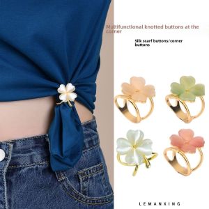 Four-leaf Clover Shirt T-shirt Corner Multi-functional Knot Buckle High-end Fixing Waistband Clothes Hemming Tool Buckle