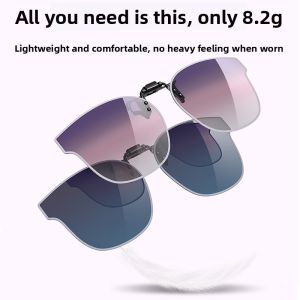 Ultra-Light Polarized Sunglasses Clip-On UV Protection Fashionable Sunwear round Face Mens Style Swiss Army Knife Brand