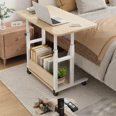 Adjustable Height Small Table Mobile Sofa Side Table Bedroom Living Room Computer Desk Dormitory Lazy Side Table Modern Minimalist Style