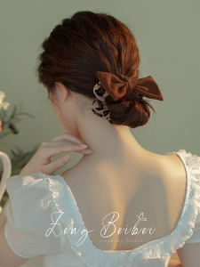 Simple Caramel Leopard Print Hair Ties for Girls