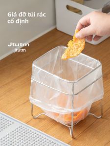 JTUTM | Stainless Steel Garbage Bag Support Rack Simple Portable