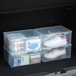 Car Shoe Box Storage Transparent Car Trunk Space Saving Car Interior Storage Shoe Storage Fantastic Shoe Rack Cabinet