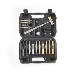 1 SET Boxed Punching Tools Made Of Solid Material Including Steel Punches And Hammers With Block Roll Pin Punch Assemblies