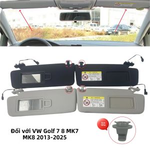 Nón Che Nắng Ô Tô Có Kẹp Dành Cho VW Golf 7 8 MK7 MK8 T-Roc CC ID.6 Tacqua Passat Jetta 2013-2025 Tấm Che Nắng Phía Trước