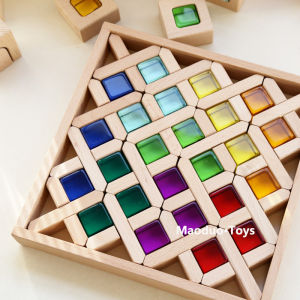 Acrylic Rainbow Transparent Building Blocks