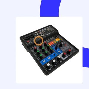 TEYUN NA4 4-Channel Professional Audio Mixer Console Computer Input 48v Power
