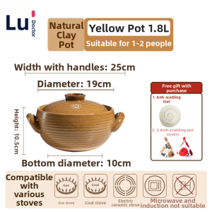 DROOLU | Heat Resistant Non-cracking Traditional Clay Pot
