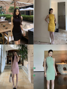 French Style Slimming Pencil Dress Black