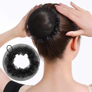 Round Bun Nets Stretchable Invisible Nylon Hair Net Reusable Elastic Mesh Suitable for Ballet Dance Audition Training Gym