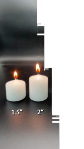 เทียนโวทีฟ ทรงกระบอกขนาดเล็ก Votive Candles เทียน ต้นบุญ สีขาว ไร้กลิ่น ไร้ควัน - แบบแบ่งขายเป็นเล่ม