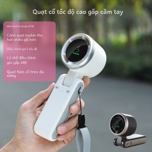 Quạt Mini Cầm Tay Turbo 2024 Quạt Gấp Nhỏ Gọn Tốc Độ Cao Dùng Cho Học Sinh Sử Dụng Ngoài Trời Chất Liệu Nhựa