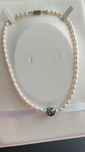 [ Woosilver ] Vòng Cổ Trai Nhỏ Xinh & Mặt Xà Cừ Đen - Secondhand - NTN204