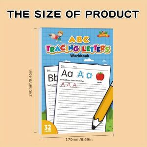 ABC and English Number Workbook Handwriting Exercise Book for Preschool Children Math and Letter Skills Development Calligraphy