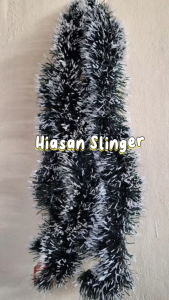 Slinger Natal Warna Hijau Tua Salju  Hiasan Pohon Cemara