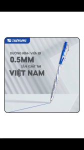 Bút bi bấm Thiên long TL027 mực xanh đỏ. Hàng chính hãng Thiên Long.
