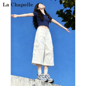 La Chapelle | American Work Style Jeans Slimming Multiple Pockets Women Capris