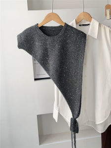Pouie | Korean Style Shimmer Triangle Scarf Versatile Layer Wear